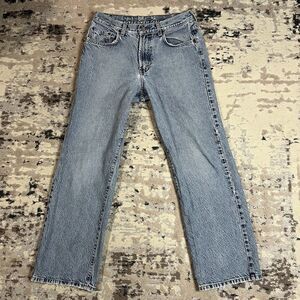 Vintage Lucky Brand Bootleg Distressed Jeans USA Fit #220 Gene Montesano 30x29